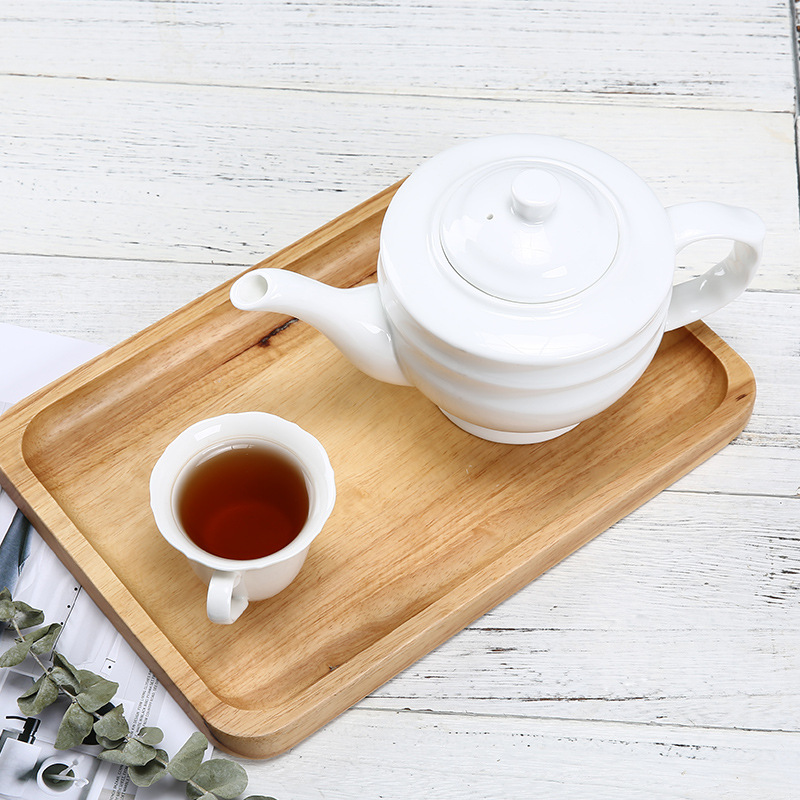 純白現代紋茶壺